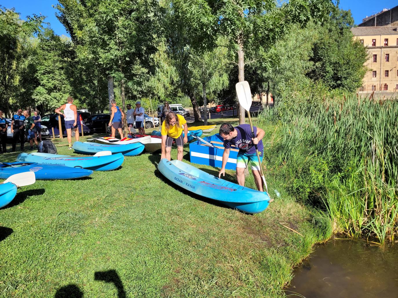 Carrera y piraguas en el río de Ciudad Rodrigo