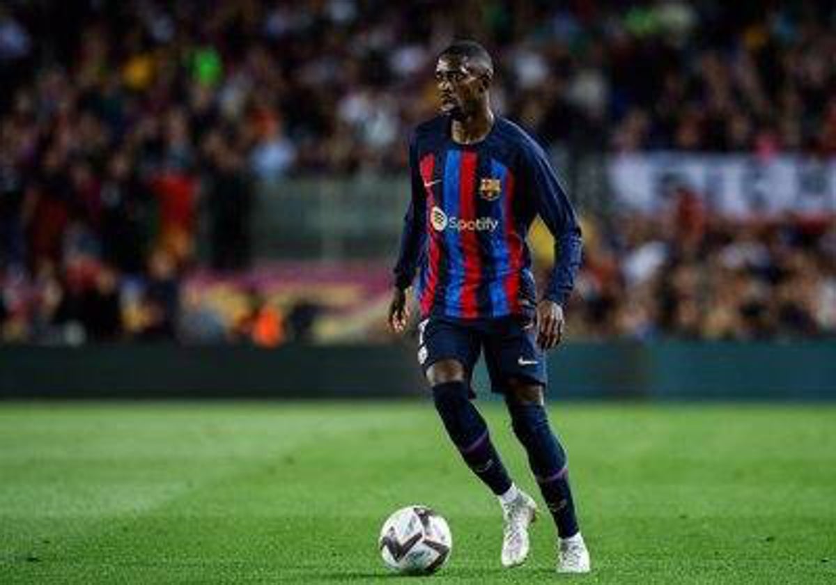 El delantero galo Ousmane Dembélé con la elástica blaugrana.