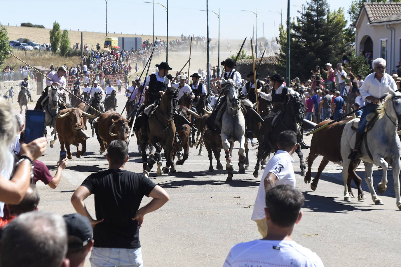 Herido un caballo en un deslavazado y largo tercer encierro guinaldés