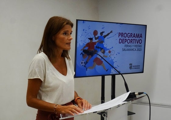 La concejala de Deportes, Almudena Parres.