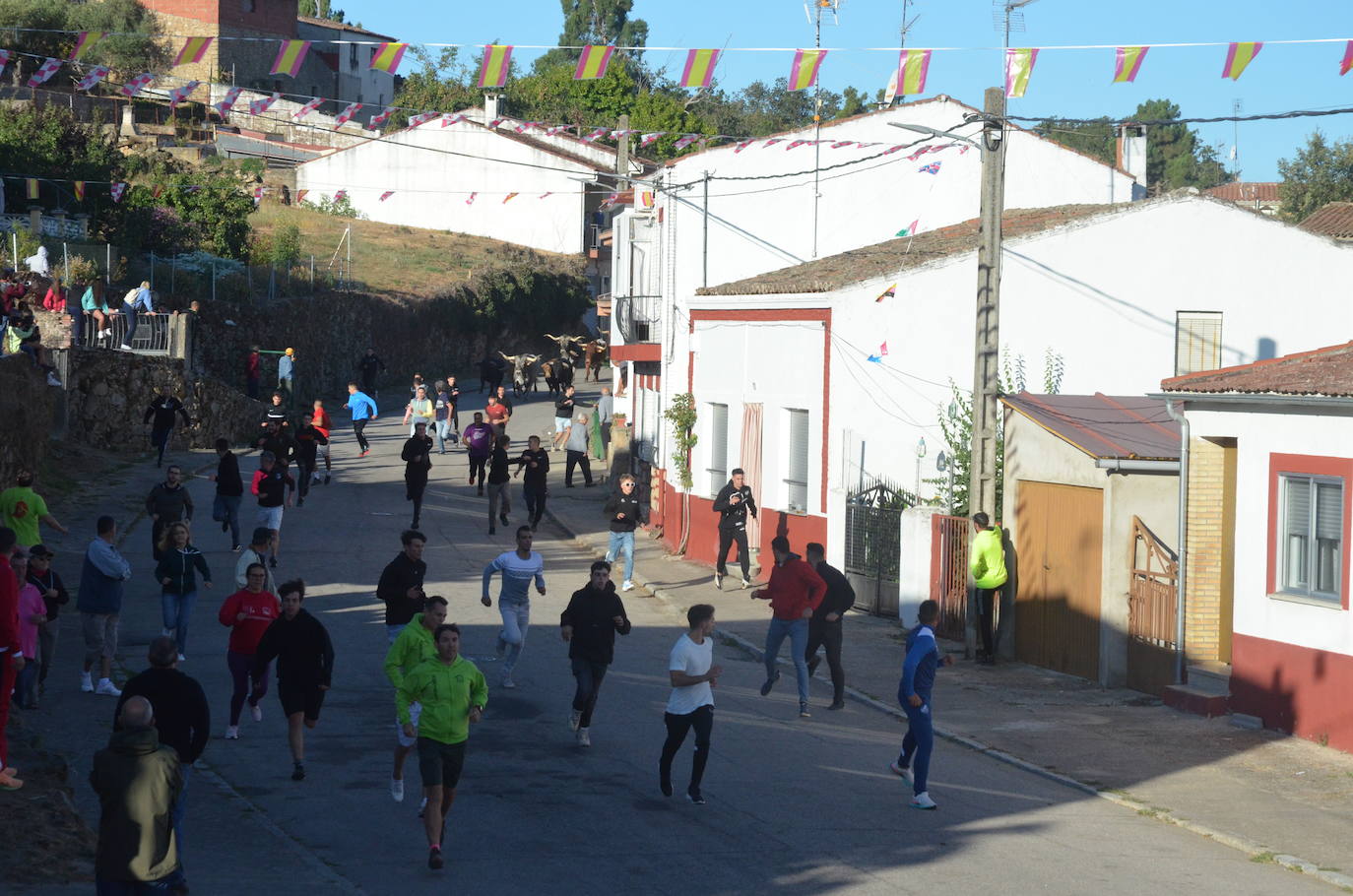 Precisión milimétrica en el penúltimo encierro a caballo de Aldeadávila de la Ribera