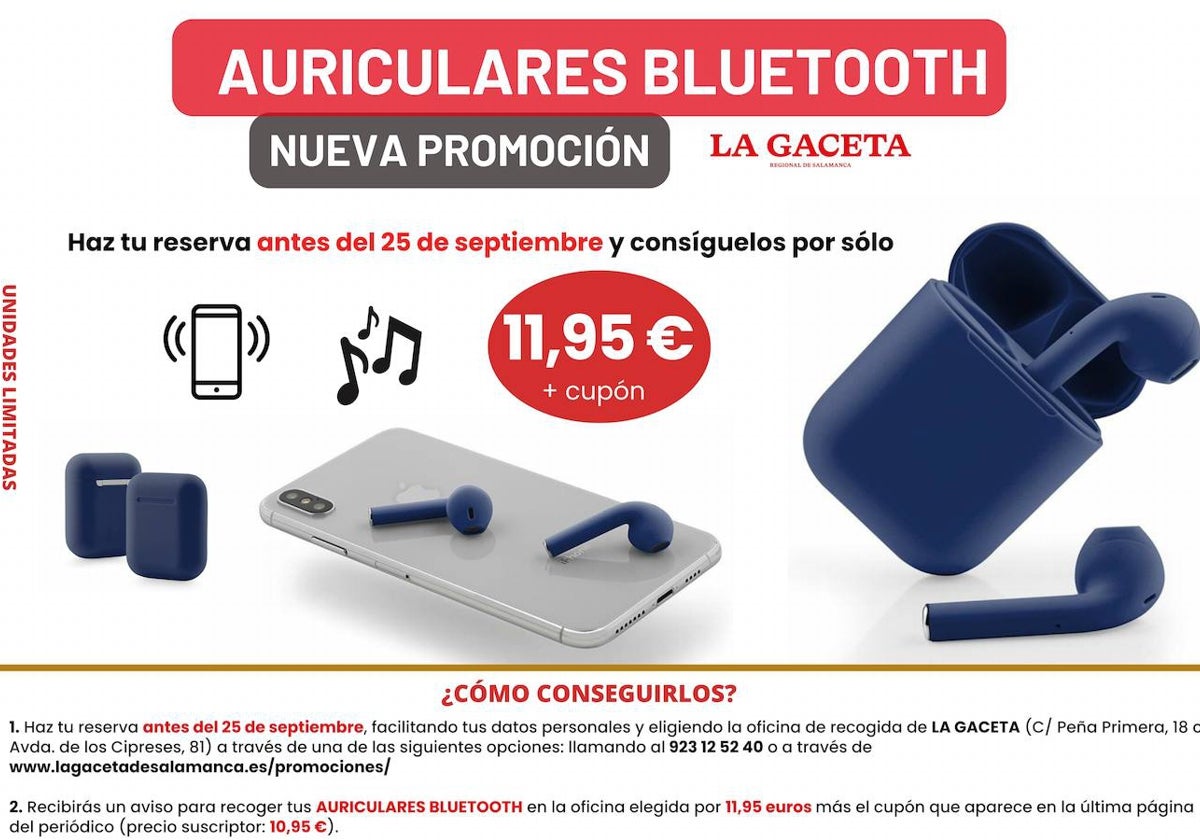 Consigue con LA GACETA unos auriculares inalámbricos por sólo 11.95 €