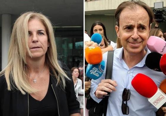 Arantxa Sánchez Vicario y Josep Santacatana abandonando los juzgados