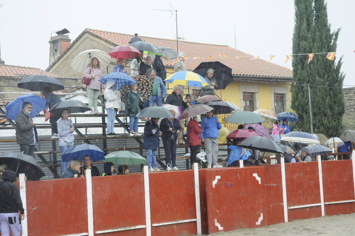 Emoción en un encapotado festejo con caballos en Bañobárez