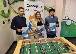 Víctor Gómez, Ana Castaño y Héctor García en la presentación del torneo joven.