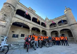 Participantes en el Raid Solidario de Proyecto Hombre recibidos en Ciudad Rodrigo