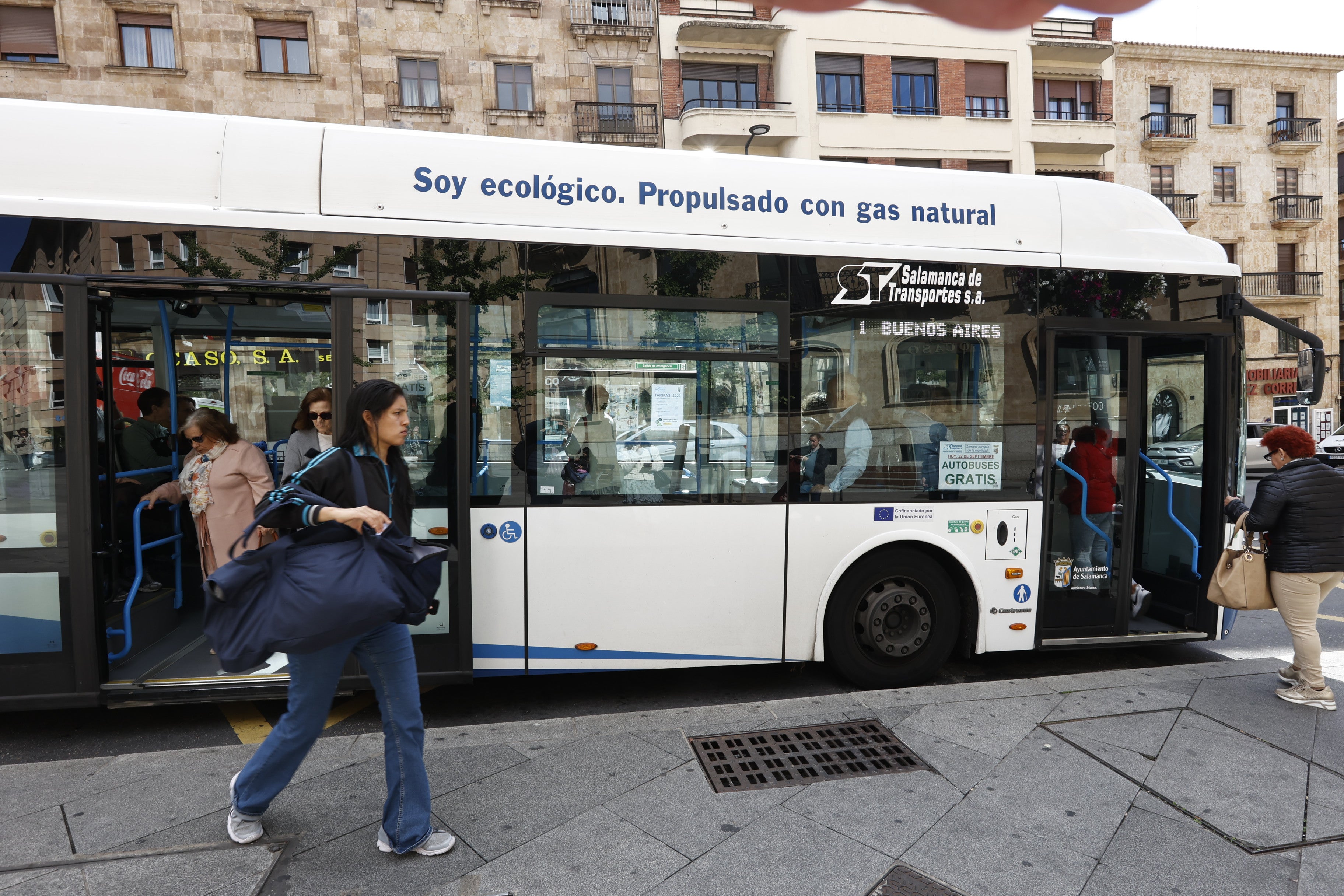 Así se ha vivido el Día sin Coche en los buses gratis de Salamanca