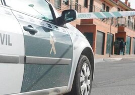 Un vehículo de la Guardia Civil en otra redada anterior en Salamanca.