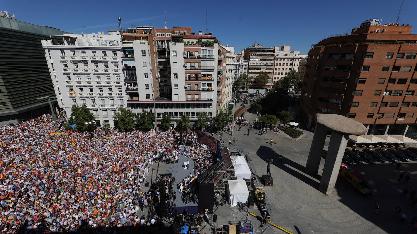 La manifestación en Madrid contra la amnistía, en imágenes