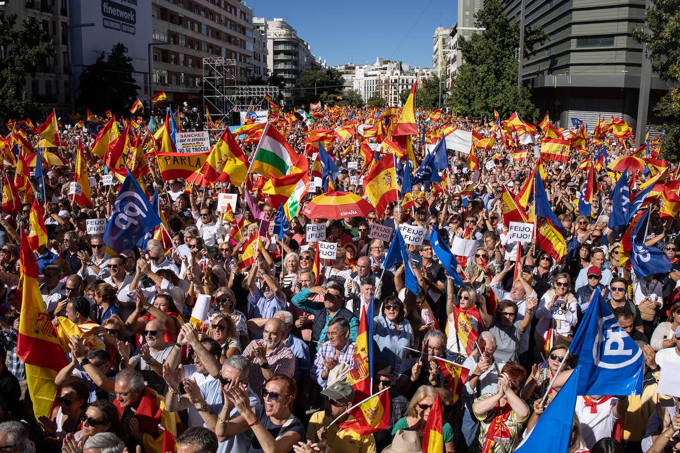 La manifestación en Madrid contra la amnistía, en imágenes