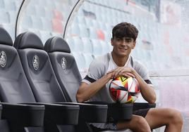 Jorge de Vicente, tras el entrenamiento de ayer en el banquillo del Helmántico