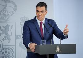 Pedro Sánchez, ofrece una rueda de prensa.