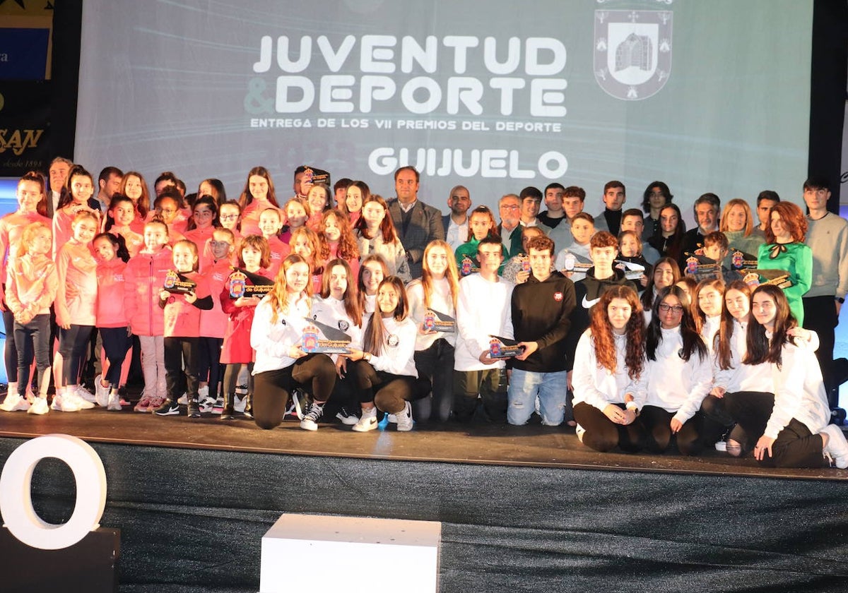 Imagen de la última gala del deporte de Guijuelo, celebrada en el pabellón municipal el pasado 10 de marzo.