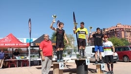 Imagen de Daniel Heras (derecha) en el podio del campeonato celebrado en Madrid