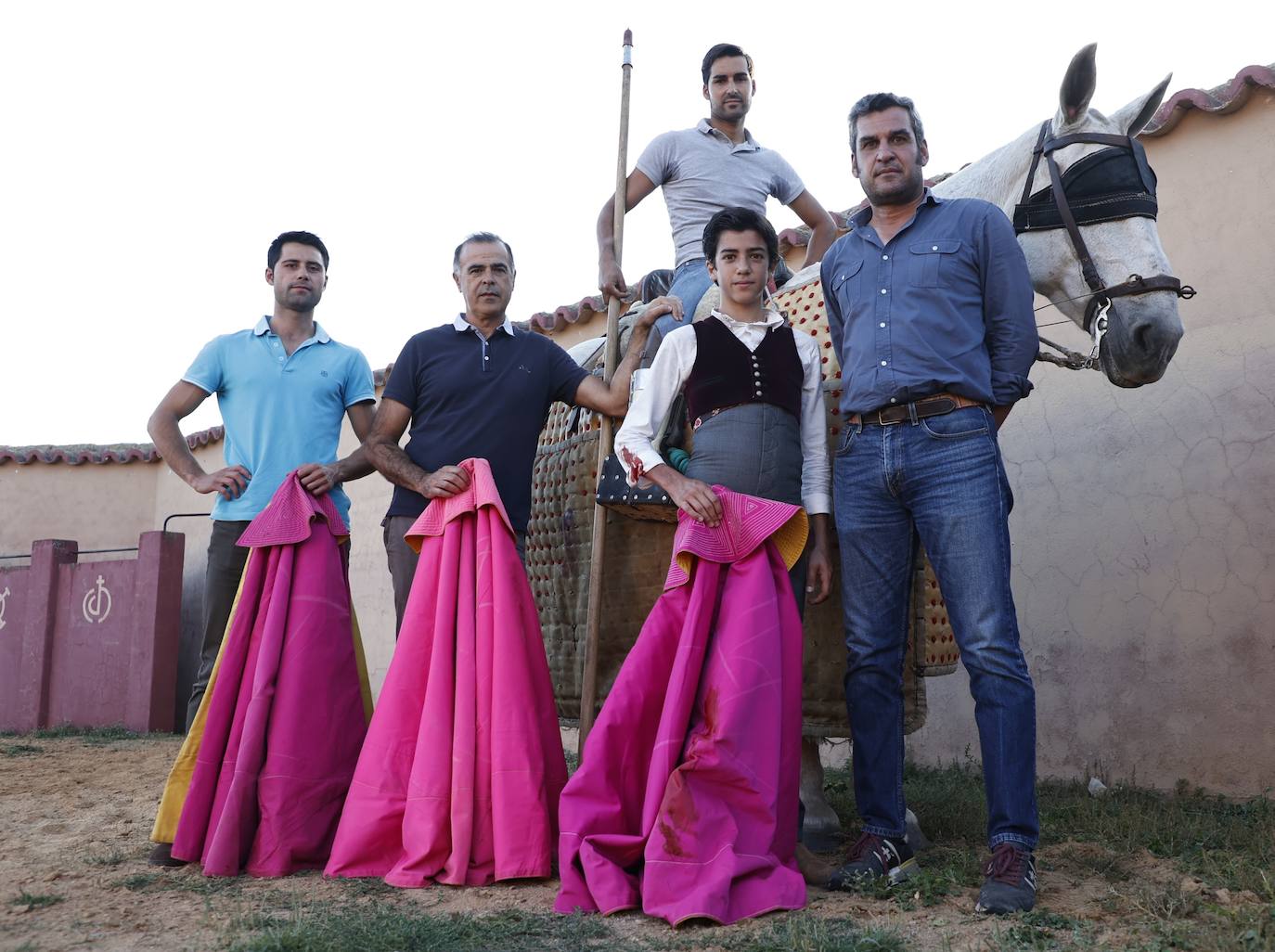 Marco Pérez en el tentadero de Peña de Cabra, con vacas de Loreto Charro