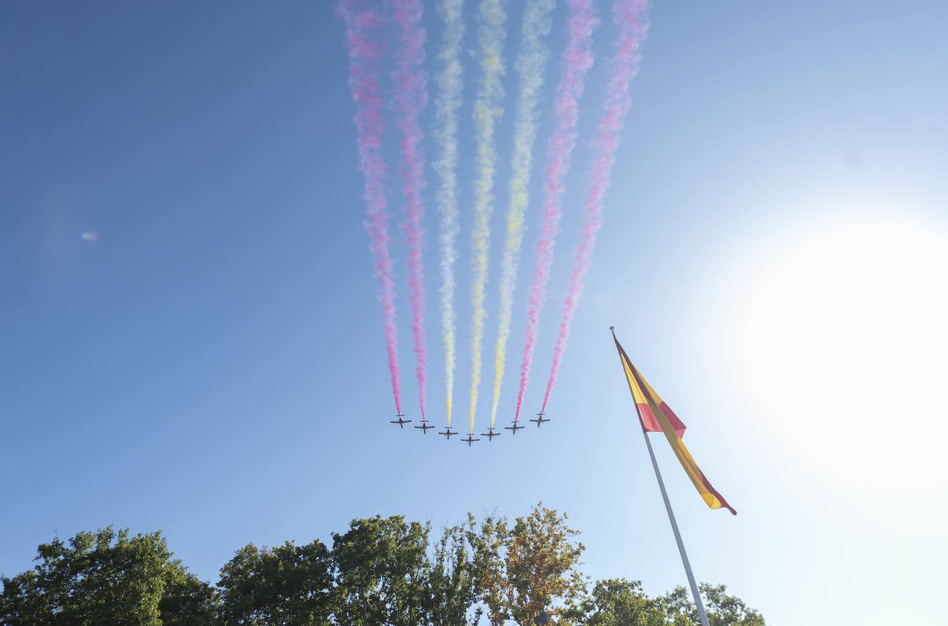 La princesa Leonor reaparece en el desfile con el uniforme de gala del Ejército de Tierra