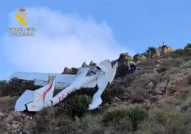 Así quedó la avioneta que se estrelló en el Cabo de Gata.
