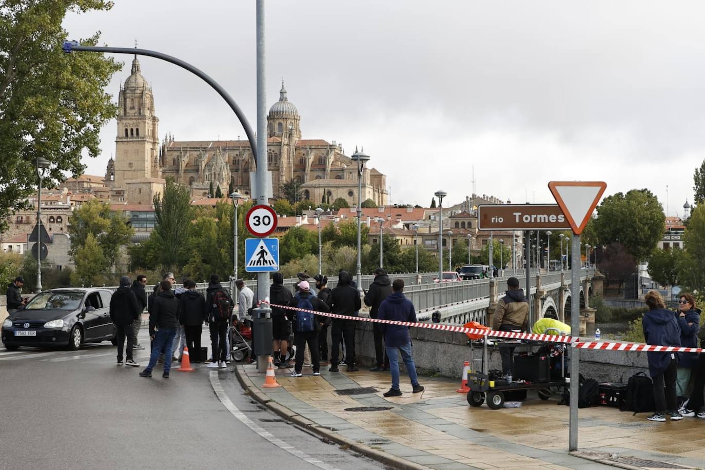 Nuevo día de rodaje: otra escena de acción por las calles de Salamanca