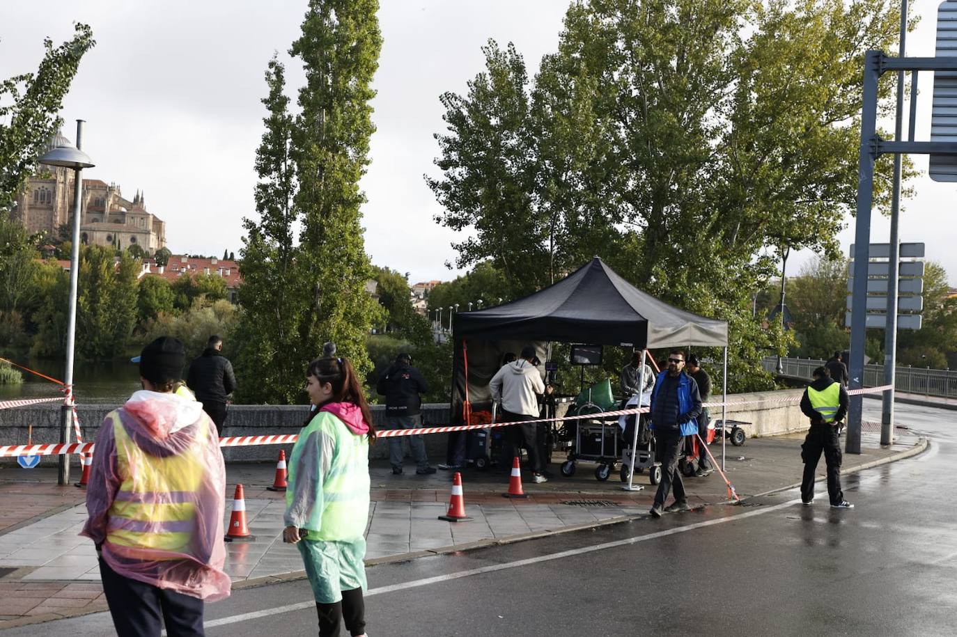 Nuevo día de rodaje: otra escena de acción por las calles de Salamanca