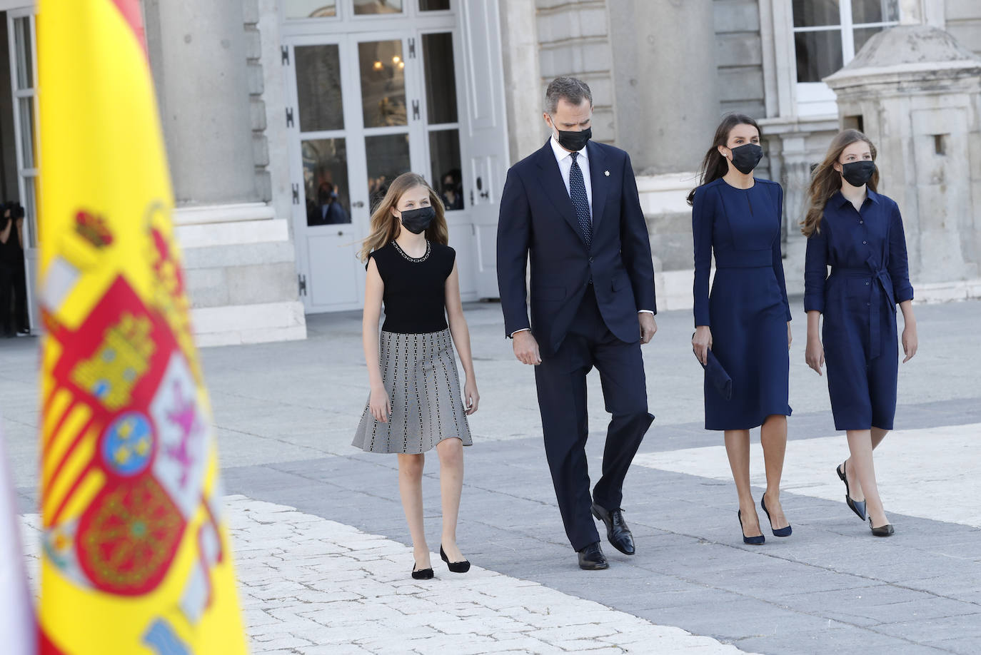 Fotografía de archivo la Princesa Leonor junto a su familia en el homenaje a las víctimas del Covid-19 el 16 de julio de 2020