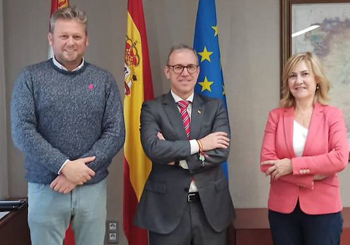 Jonatan Sánchez, Mariano Veganzones y Purificación Pozo.