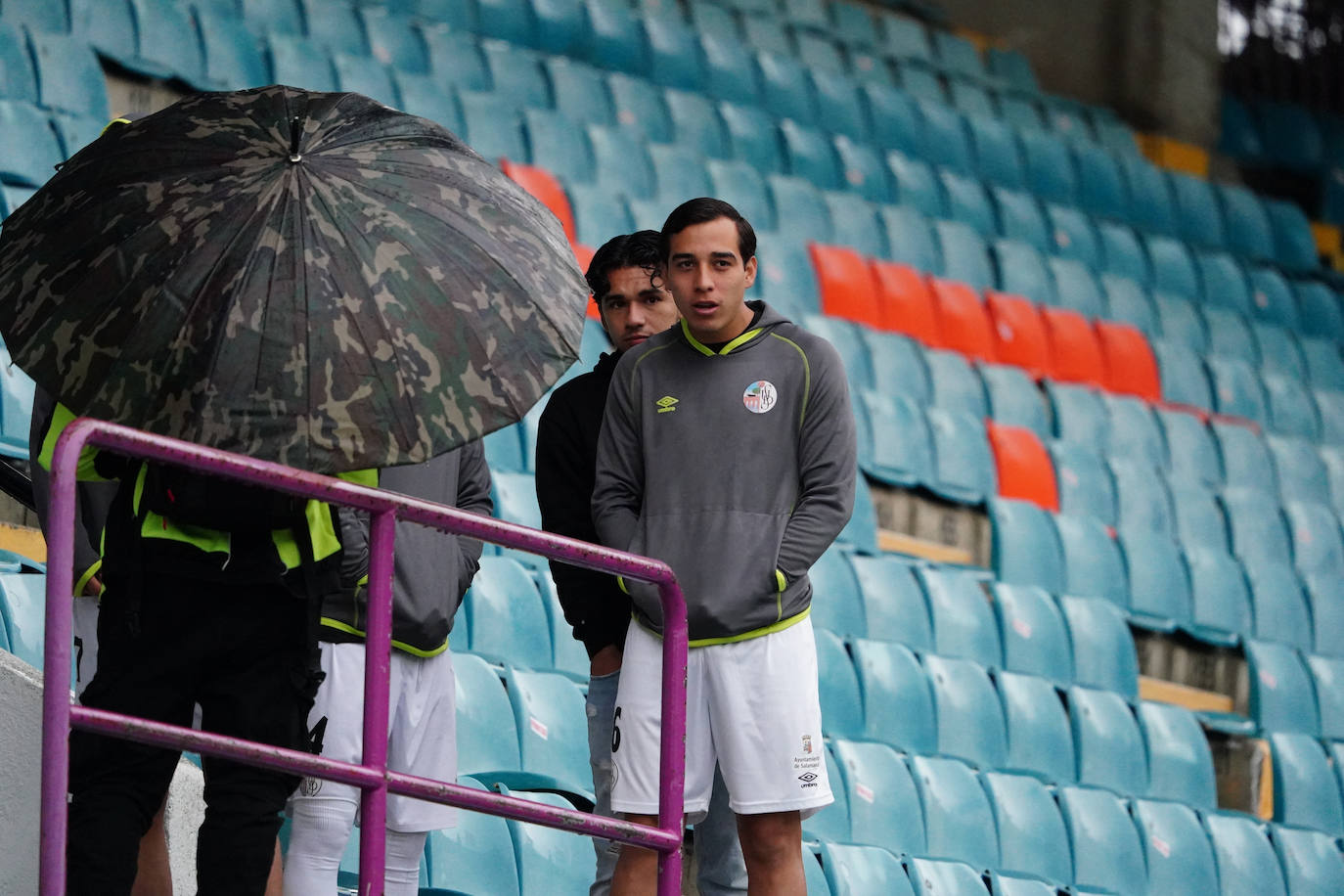 Así estaba El Helmántico cuando se suspendió el Salamanca UDS - Cristo Atlético