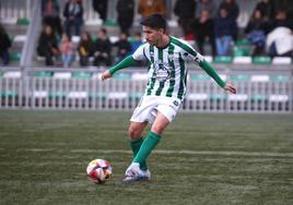 Cristóbal, durante el encuentro frente a la Arandina.