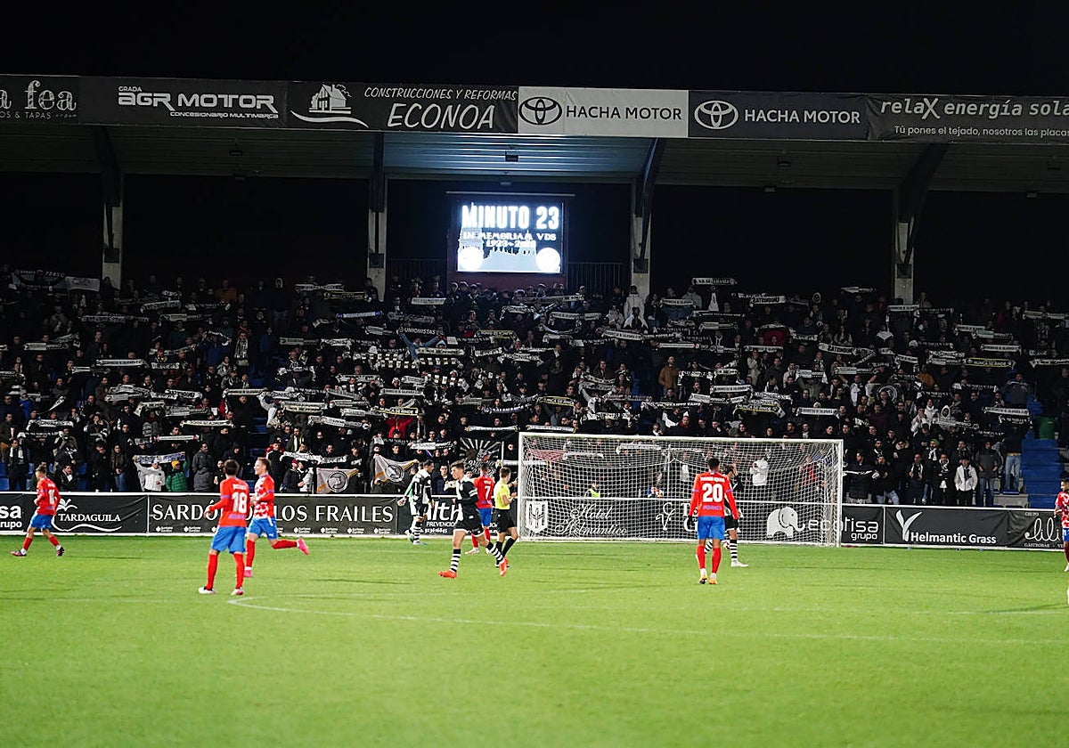 Minuto 23 en el último choque de Unionistas en el Reina Sofía, escenario donde se jugará la segunda ronda de Copa.