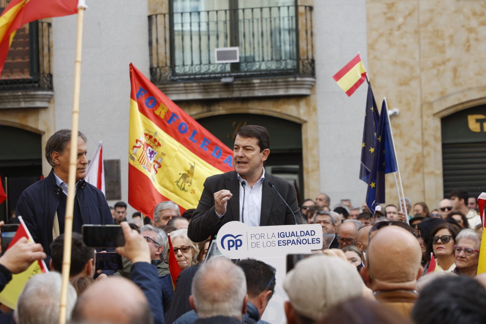 La manifestación contra la amnistía en Salamanca, en imágenes