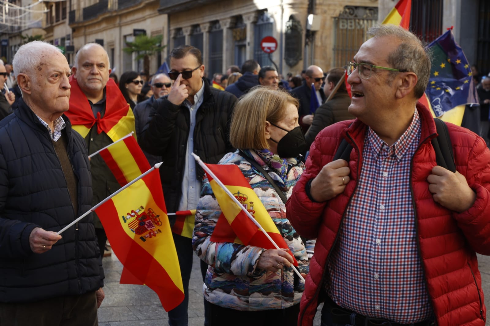 La manifestación contra la amnistía en Salamanca, en imágenes