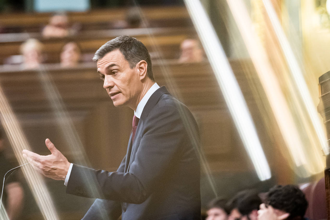 Pedro Sánchez, durante el debate de investidura.