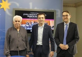 Víctor Moro, Sergio Manuel García y Ángel Fernández Silva en la presentación.