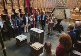 Cofradía de San Sebastián, Cabildo Catedralicio y Ayuntamiento en el acto de cesión