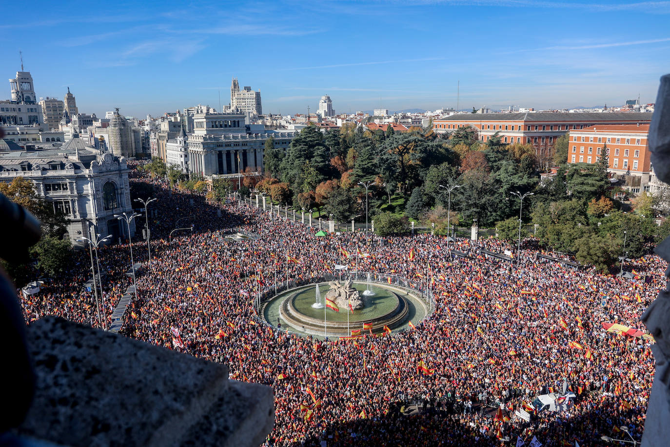 Un millón de personas se manifiestan contra la amnistía en Cibeles según los organizadores