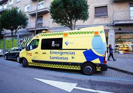 Una ambulancia del Sacyl, en pleno servicio.