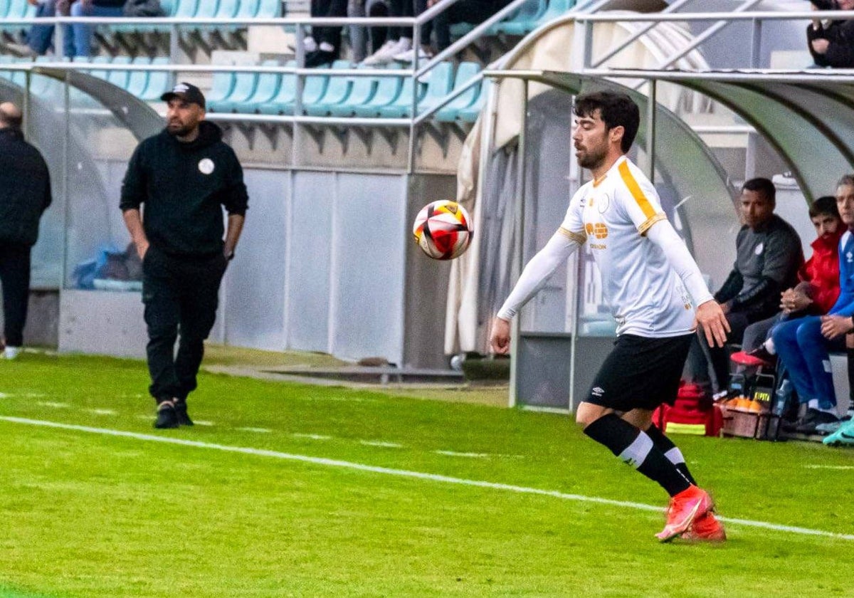 Javi Navas, autor del gol del Salamanca UDS frente al Palencia CF en la Nueva Balastera.