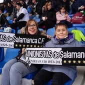 Aficionados del Unionistas en las grasas del Reina Sofía en el partido de Copa del Rey de este miércoles