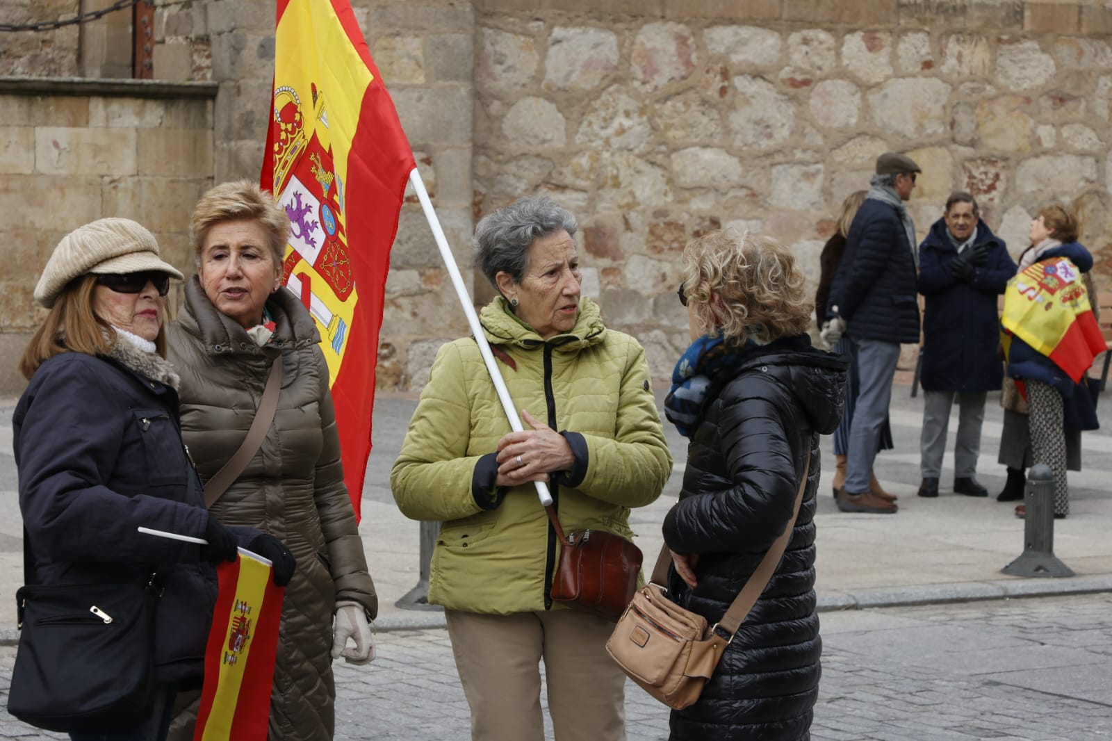 Gritos contra Sánchez en Salamanca el día de la Constitución