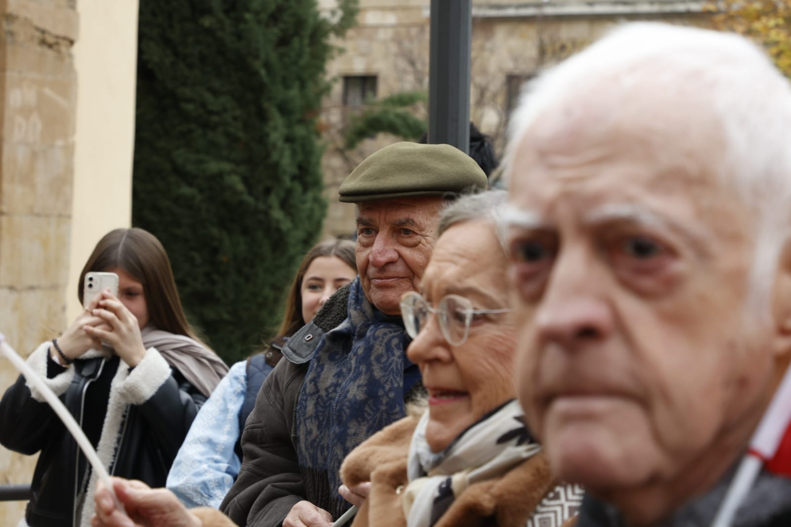 Gritos contra Sánchez en Salamanca el día de la Constitución