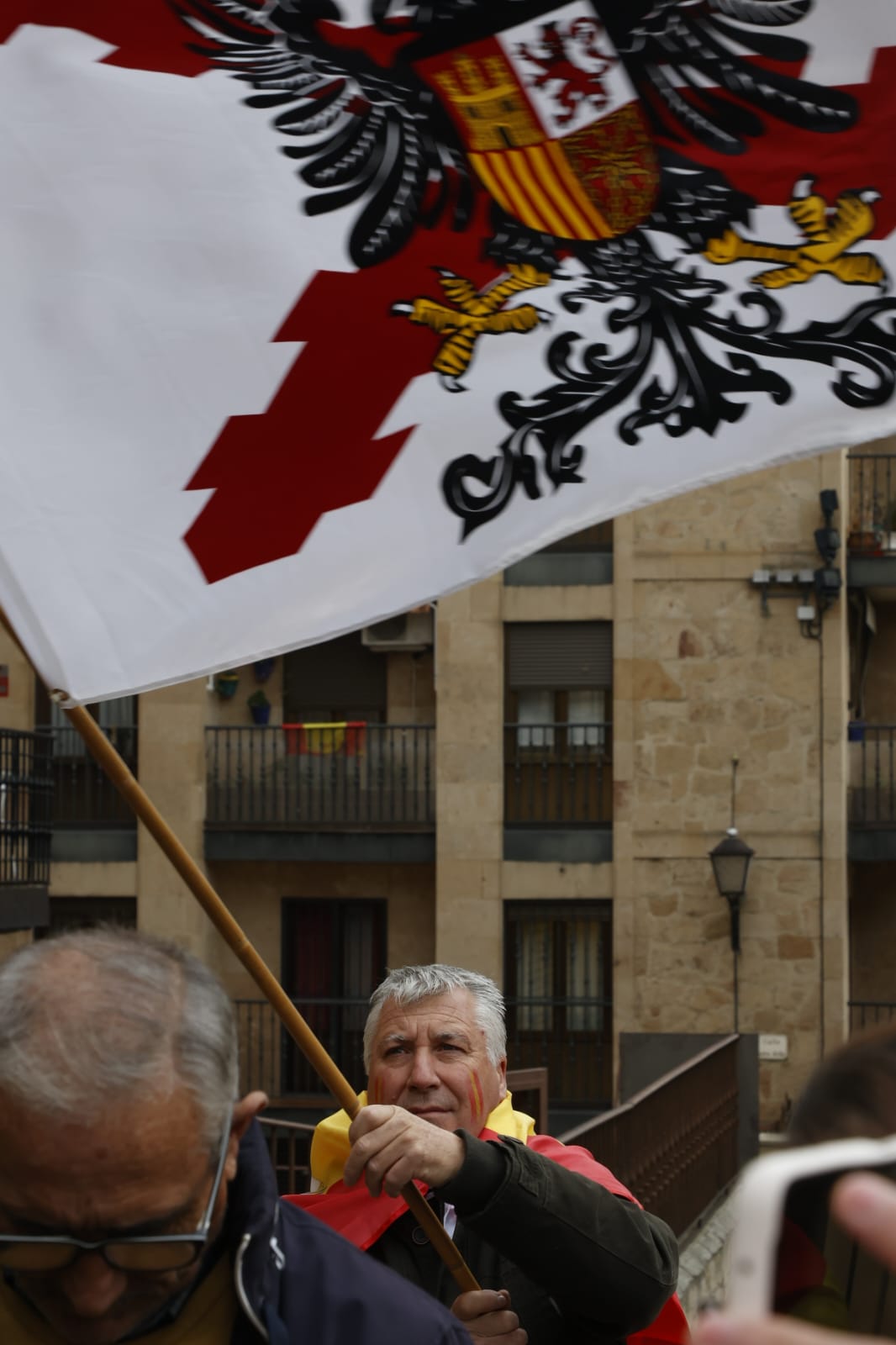 Gritos contra Sánchez en Salamanca el día de la Constitución