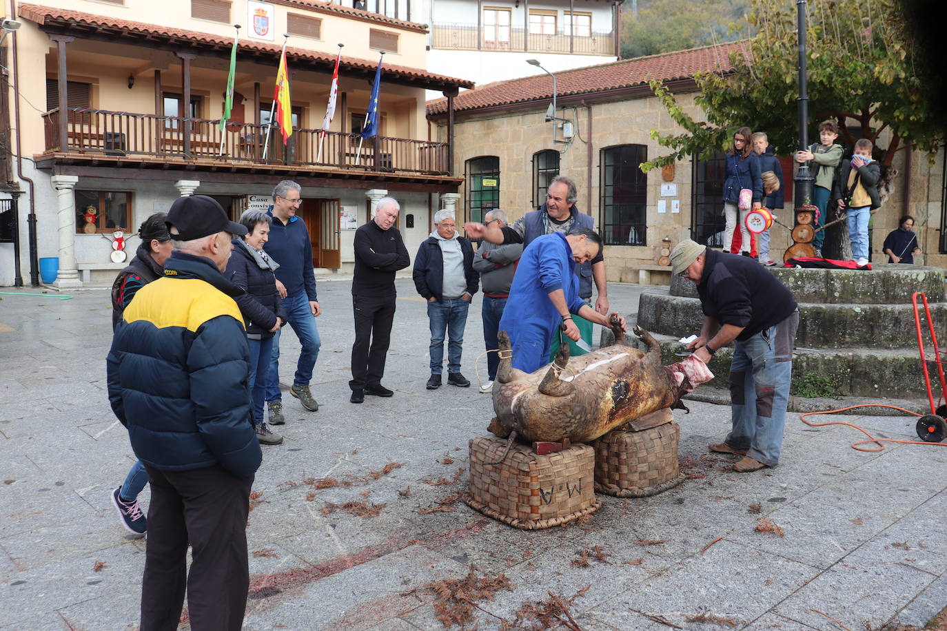 Santibáñez de la Sierra disfruta de una animada jornada matancera