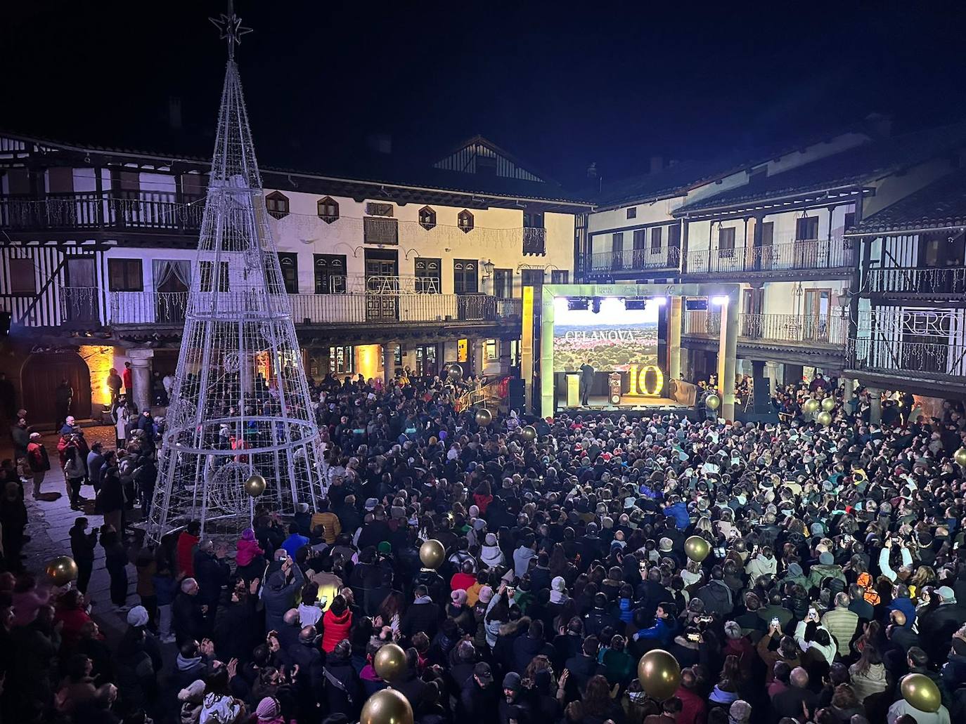 Esta es la esperada iluminación navideña de La Alberca