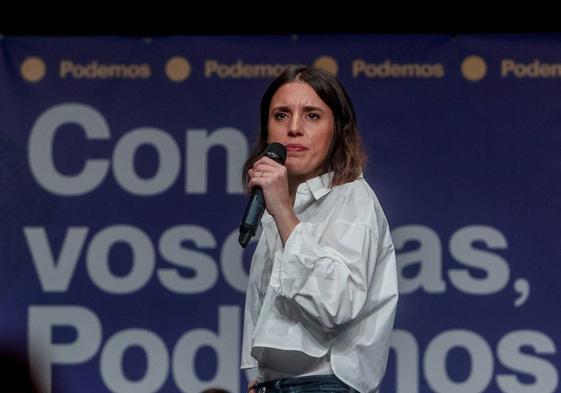 La exministra de Igualdad, Irene Montero.