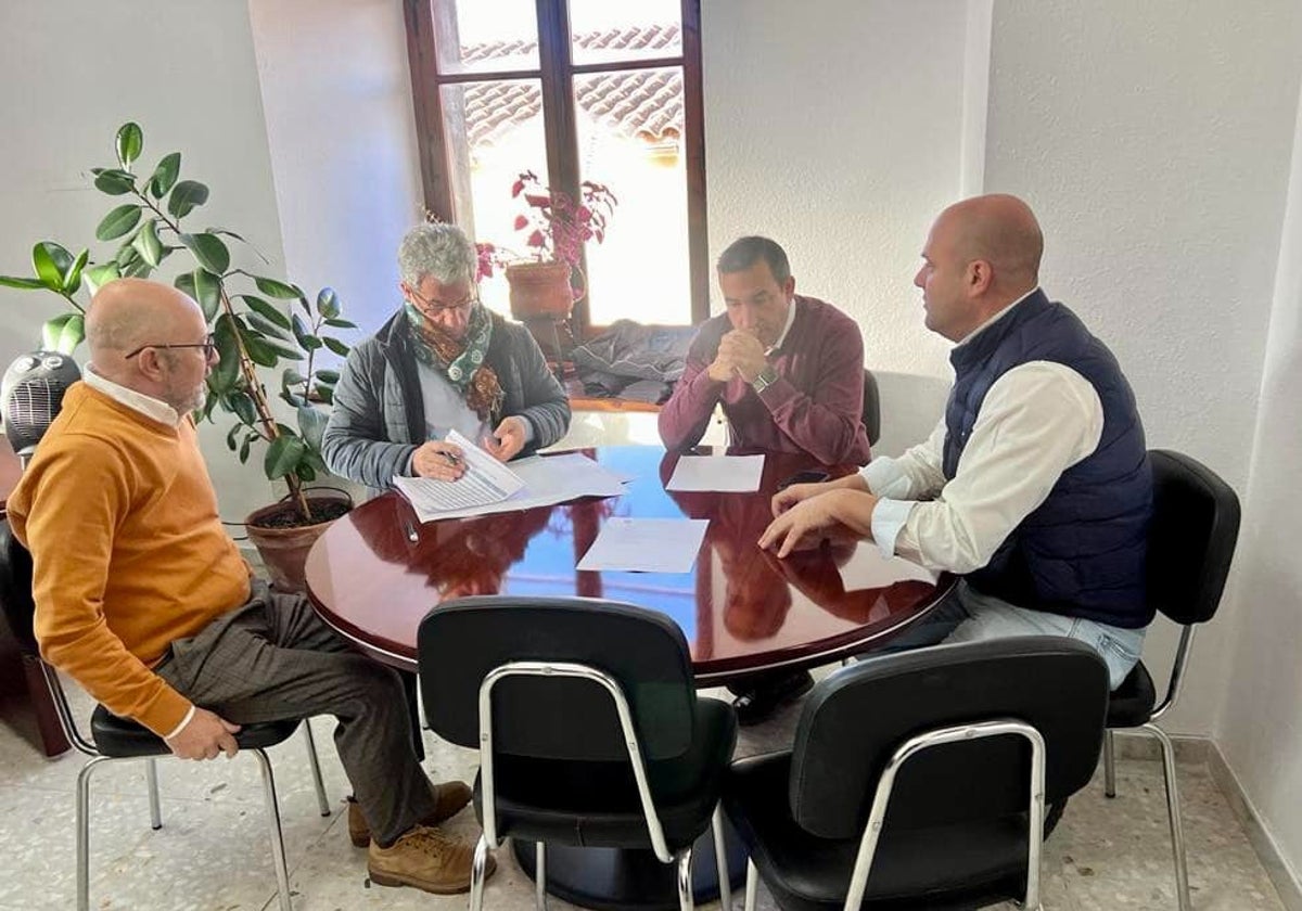 Exuperancio Benito, Jerónimo Rodríguez, Eloy Ruiz y Esteban Pérez.