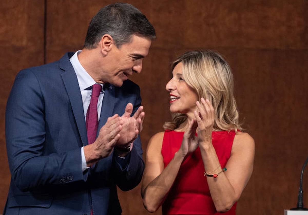 Pedro Sánchez y Yolanda Díaz, en una fotografía de archivo.