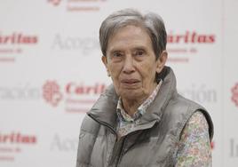 Carmen Calzada, en la sede de Cáritas.