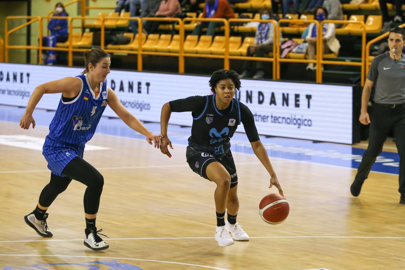 Erica Carter en su visita a Salamanca con Estudiantes.