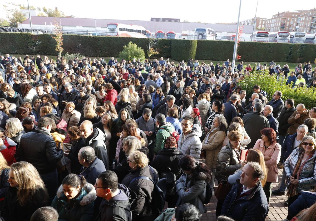 Aspirantes a una plaza de celador en el último proceso de oposición celebrado en Salamanca.