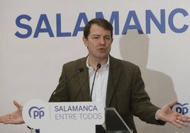 Fernández Mañueco en un acto en Salamanca.