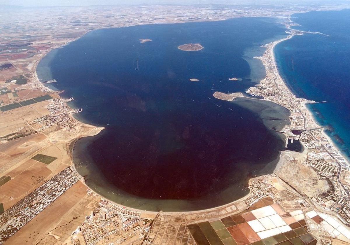 Vista aérea del Mar Menor.